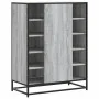 Zapatero madera de ingeniería y metal gris Sonoma 75x38x97,5 cm de , Zapateros y organizadores de calzado - Ref: Foro24-33008...