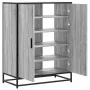 Zapatero madera de ingeniería y metal gris Sonoma 75x38x97,5 cm de , Zapateros y organizadores de calzado - Ref: Foro24-33008...