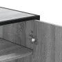 Zapatero madera de ingeniería y metal gris Sonoma 75x38x97,5 cm de , Zapateros y organizadores de calzado - Ref: Foro24-33008...
