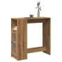 Mesa alta con estantes madera roble artisian 101x40x103,5 cm de , Mesas de cocina y de comedor - Ref: Foro24-854372, Precio: ...