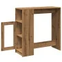 Mesa alta con estantes madera roble artisian 101x40x103,5 cm de , Mesas de cocina y de comedor - Ref: Foro24-854372, Precio: ...