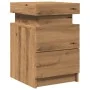 Mesitas noche con LED 2 uds madera roble artisian 35x39x55 cm de , Mesitas de noche - Ref: Foro24-857657, Precio: 127,85 €, D...
