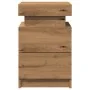 Mesitas noche con LED 2 uds madera roble artisian 35x39x55 cm de , Mesitas de noche - Ref: Foro24-857657, Precio: 127,85 €, D...