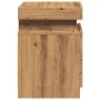 Mesitas noche con LED 2 uds madera roble artisian 35x39x55 cm de , Mesitas de noche - Ref: Foro24-857657, Precio: 127,85 €, D...