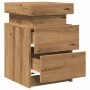 Mesitas noche con LED 2 uds madera roble artisian 35x39x55 cm de , Mesitas de noche - Ref: Foro24-857657, Precio: 127,85 €, D...