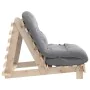 Futón sofá cama con colchón madera maciza de pino 90x206x11 cm de , Futones - Ref: Foro24-846761, Precio: 203,93 €, Descuento: %