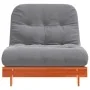 Futón sofá cama con colchón madera maciza marrón 90x206x11 cm de , Futones - Ref: Foro24-846763, Precio: 228,79 €, Descuento: %