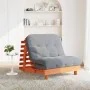 Futón sofá cama con colchón madera maciza marrón 100x206x11 cm de , Futones - Ref: Foro24-846768, Precio: 243,23 €, Descuento: %
