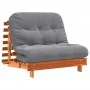Futón sofá cama con colchón madera maciza marrón 100x206x11 cm de , Futones - Ref: Foro24-846768, Precio: 243,23 €, Descuento: %