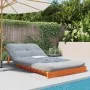 Futón sofá cama con colchón madera maciza marrón 100x206x11 cm de , Futones - Ref: Foro24-846768, Precio: 243,23 €, Descuento: %