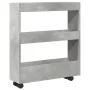 Carro de almacenaje estrecho 3 niveles madera gris hormigón by , Kitchen and dining carts - Ref: Foro24-855244, Price: 46,52 ...