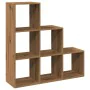 Librería divisor 3 niveles madera roble artisan 99x29x99 cm de , Librerías y estanterías - Ref: Foro24-857966, Precio: 78,87 ...