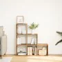 Librería divisor 3 niveles madera roble artisan 99x29x99 cm de , Librerías y estanterías - Ref: Foro24-857966, Precio: 78,87 ...