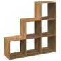 Librería divisor 3 niveles madera roble artisan 99x29x99 cm de , Librerías y estanterías - Ref: Foro24-857966, Precio: 78,87 ...
