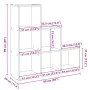 Librería divisor 3 niveles madera roble artisan 99x29x99 cm de , Librerías y estanterías - Ref: Foro24-857966, Precio: 78,87 ...