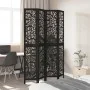 Biombo separador de 4 paneles madera maciza Paulownia negro by , Room dividers - Ref: Foro24-358754, Price: 107,73 €, Discoun...