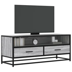 Mueble TV metal y madera ingeniería gris Sonoma 100x34,5x40 cm de , Muebles TV - Ref: Foro24-848817, Precio: 90,79 €, Descuen...