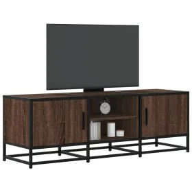 Mueble TV metal y madera ingeniería marrón roble 120x35x41 cm de , Muebles TV - Ref: Foro24-848843, Precio: 103,32 €, Descuen...