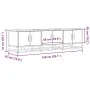 Mueble TV madera ingeniería y metal gris Sonoma 150x35x41 cm de , Muebles TV - Ref: Foro24-848862, Precio: 102,15 €, Descuent...