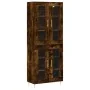 Aparador alto madera contrachapada roble ahumado 69,5x34x180 cm by , Sideboards - Ref: Foro24-3198270, Price: 165,96 €, Disco...