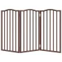 Puerta para perros plegable 3 paneles álamo marrón roble 150 cm de , Casetas y cercados para perros - Ref: Foro24-352230, Pre...