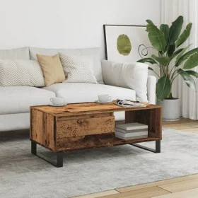 Mesa de centro madera de ingeniería envejecida 90x50x36,5 cm de , Mesas de centro - Ref: Foro24-857338, Precio: 83,60 €, Desc...