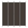 Biombo divisor de 4 paneles de tela marrón 200x220 cm de , Divisores de ambientes - Ref: Foro24-350199, Precio: 36,31 €, Desc...