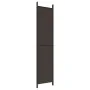 Biombo divisor de 4 paneles de tela marrón 200x220 cm de , Divisores de ambientes - Ref: Foro24-350199, Precio: 36,31 €, Desc...