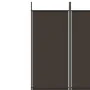 Biombo divisor de 4 paneles de tela marrón 200x220 cm de , Divisores de ambientes - Ref: Foro24-350199, Precio: 36,31 €, Desc...