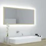 Espejo de baño LED acrílico color roble Sonoma 100x8,5x37 cm de vidaXL, Tocadores de baño - Ref: Foro24-804943, Precio: 54,23...