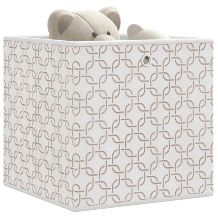 Cajas almacenaje plegables 10 uds no tejida crema 32x32x32 cm de , Cestas para almacenaje - Ref: Foro24-4018982, Precio: 42,8...