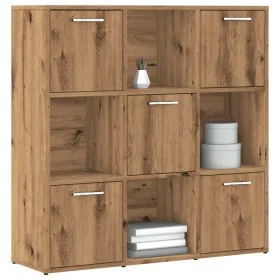 Estantería de madera de ingeniería roble artisan 90x28x90 cm de , Librerías y estanterías - Ref: Foro24-856059, Precio: 105,1...