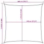 Toldo de vela cuadrado HDPE amarillo 160 g/m² 6x6 m de , Sombrillas - Ref: Foro24-311554, Precio: 67,99 €, Descuento: %
