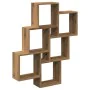 Estante cubo pared madera ingeniería roble artisan 78x15x93 cm de , Estantes y estanterías - Ref: Foro24-856595, Precio: 42,0...