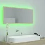 Espejo de baño LED acrílico color roble Sonoma 100x8,5x37 cm de vidaXL, Tocadores de baño - Ref: Foro24-804943, Precio: 54,23...