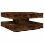 Mesa de centro giratoria 360 grados roble ahumado 70x70x34,5 cm de , Mesas de centro - Ref: Foro24-858483, Precio: 84,58 €, D...