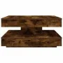 Mesa de centro giratoria 360 grados roble ahumado 70x70x34,5 cm de , Mesas de centro - Ref: Foro24-858483, Precio: 84,58 €, D...