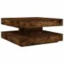 Mesa de centro giratoria 360 grados roble ahumado 70x70x34,5 cm de , Mesas de centro - Ref: Foro24-858483, Precio: 84,58 €, D...