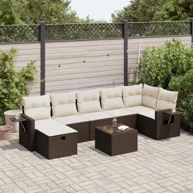 Set sofás de jardín 8 piezas y cojines ratán sintético marrón de , Conjuntos de jardín - Ref: Foro24-3325519, Precio: 520,80 ...