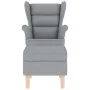 Sillón mecedora con taburete tela gris claro de , Sillones - Ref: Foro24-3307997, Precio: 280,62 €, Descuento: %