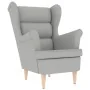 Sillón de tela gris nube 74x84x100 cm by , Armchairs - Ref: Foro24-4016905, Price: 221,07 €, Discount: %