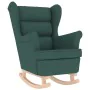 Silla mecedora de tela verde oscuro 74x90x102 cm de , Sillones - Ref: Foro24-4016924, Precio: 214,94 €, Descuento: %