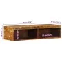 Mueble de TV de pared madera maciza de acacia 80x30x19 cm de , Almacenamiento para CD y DVD - Ref: Foro24-4017478, Precio: 68...