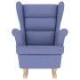 Silla mecedora de tela azul vaquero 74x90x102 cm de , Sillones - Ref: Foro24-4016930, Precio: 205,01 €, Descuento: %