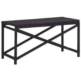 Banco de jardín ratán sintético negro 80 cm de vidaXL, Bancos de jardín - Ref: Foro24-46207, Precio: 65,91 €, Descuento: %