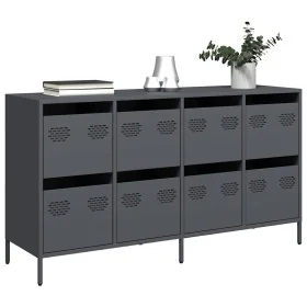 Aparador de acero laminado en frío antracita 135x39x73,5 cm von , Sideboards - Ref: Foro24-3307169, Preis: 221,99 €, Rabatt: %