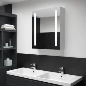 Mueble de baño con espejo LED 50x13x70 cm de vidaXL, Tocadores de baño - Ref: Foro24-285117, Precio: 102,95 €, Descuento: %