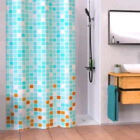 EISL Cortina de ducha con mosaico azul y naranja 200x180x0,2 cm de , Cortinas de ducha - Ref: Foro24-438833, Precio: 22,25 €,...