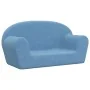 Sofá para niños de 2 plazas de felpa suave azul by , Baby and Toddler Furniture - Ref: Foro24-356990, Price: 46,52 €, Discoun...