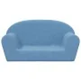 Sofá para niños de 2 plazas de felpa suave azul by , Baby and Toddler Furniture - Ref: Foro24-356990, Price: 46,52 €, Discoun...